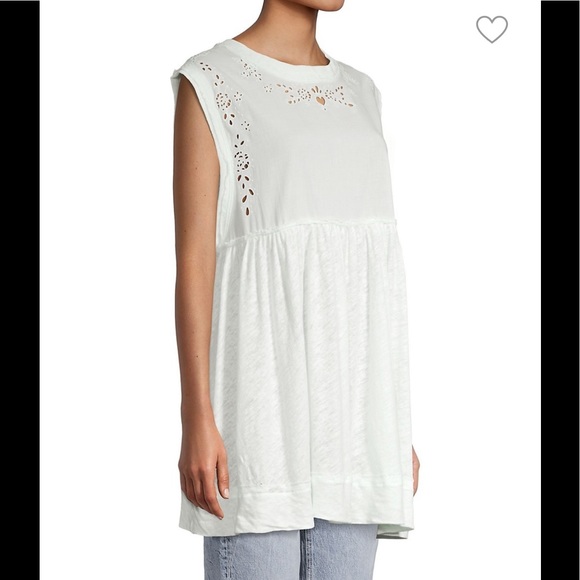 NWT Free People Bella Babydoll Top in Ivory - Picture 8 of 11